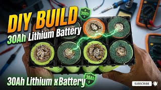 DIY 12V 30Ah Lithium Battery Pack With Smart BMS | How to Make 30Ah Lithium Battery at Home |