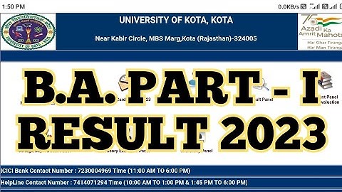 BA part first year result 2023 | how to check ba first year result 2023 | uok | #uok #uok_exam_news