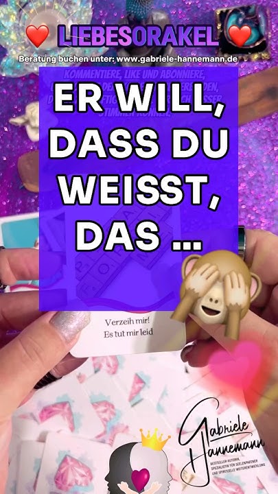 Ich Möchte Das Du Weißt Dass Rechtschreibung ER WILL, DASS DU WEIẞT DAS … #liebesorakel #tarot #lovetarot #