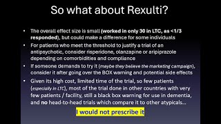Should we use brexipiprazole (Rexulti) for dementia with behaviors?