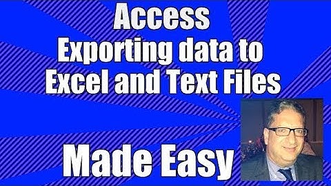 Access exporting data to Excel, text files, CSV files and other files types  Access 2010, 2013, 2016