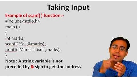 Tutorial 16 : Scanf Function (PART -1) in Hindi