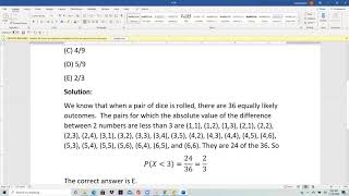 Actuarial SOA Exam P Sample Question 113 (once 159) Solution