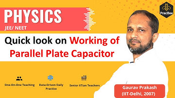 Study about the Working of Parallel Plate Capacitor by Gaurav Prakash (IIT Delhi),JEE & NEET Physics