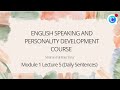 English Speaking Practice | Module 1 Lecture 5| Learn Basic English Step by Step| Daily Sentences
