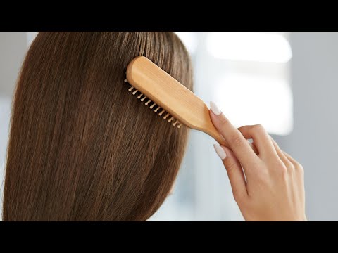 ASMR relaxation Brushing my hair tingles (black blank screen)