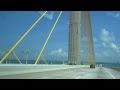 Driving Over Sunshine Skyway Bridge to St. Petersburg, Florida