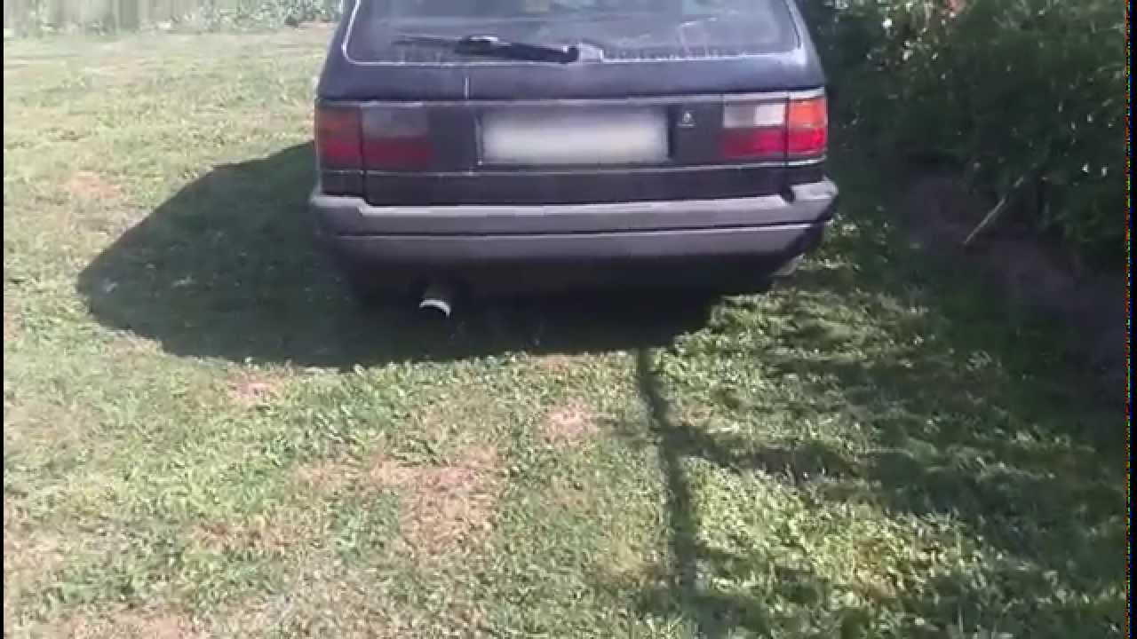 passat b3 1,9 AAZ without muffler пассат б3 труба ф50 без глушителя