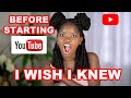 5 Things I WISH I Knew Before Starting a YOUTUBE CHANNEL | 2020