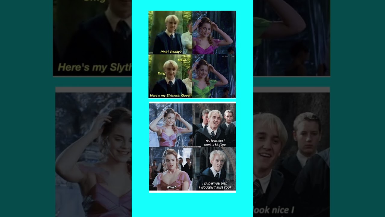 “Pink? Really?” “I Want To Kiss You.” 😳🔥 | Dramione Yule Ball Meme | Harry Potter Edit 