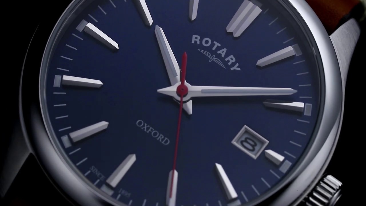 Rotary Gents Strap Blue Dial Stainless Steel Oxford - GS05092 53