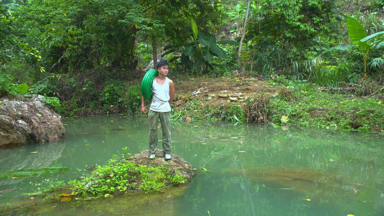 Ремонт пруда для разведения рыбы. Поиск и использование чистой воды. Жизнь вне сети | Thanh Duong