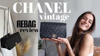 VINTAGE CHANEL FULL FLAP BAG UNBOXING + Rebag Review 