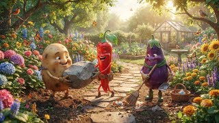 Potato, Chili & Eggplant Best Friends | Funny AI Vegetable Story | 3D Animated Video