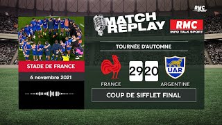 France 29-20 Argentine : Le match replay de la difficile victoire des Bleus avec les com RMC