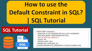 How to use the Default Constraint in SQL? | SQL Tutorial For Beginners | Learn SQL