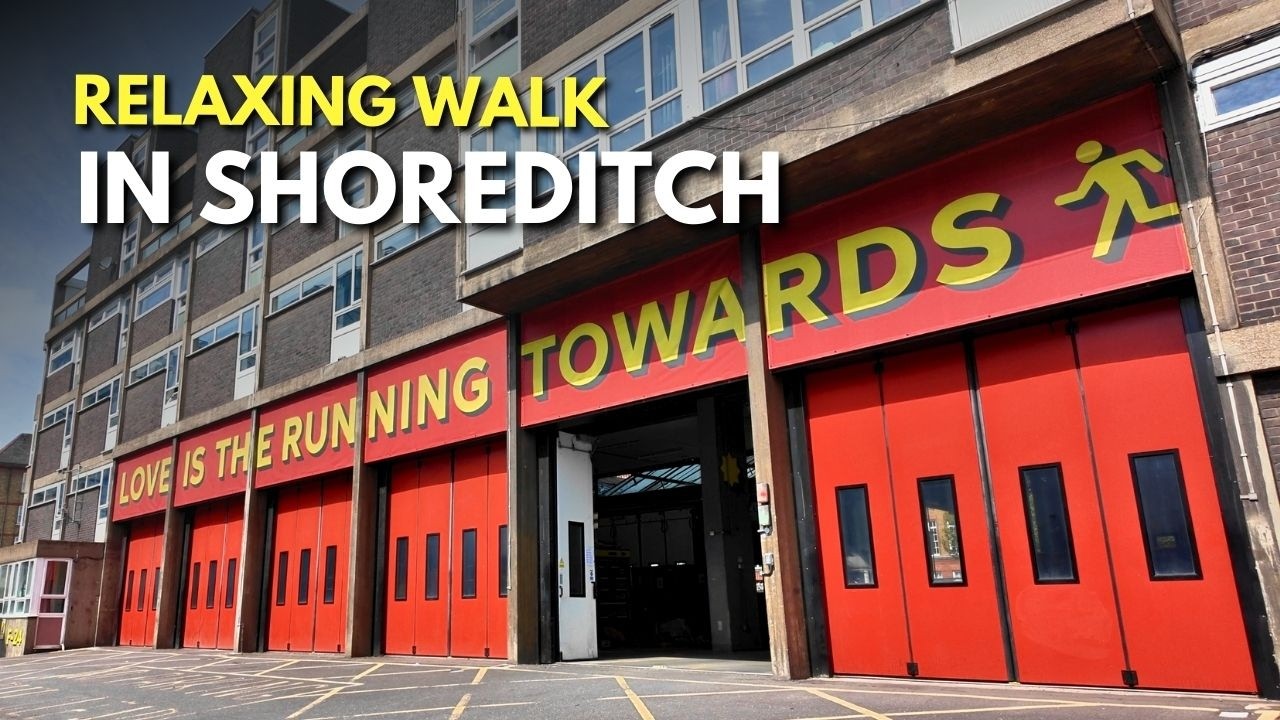 Peaceful Afternoon Walk in Shoreditch London | Street Art 4K