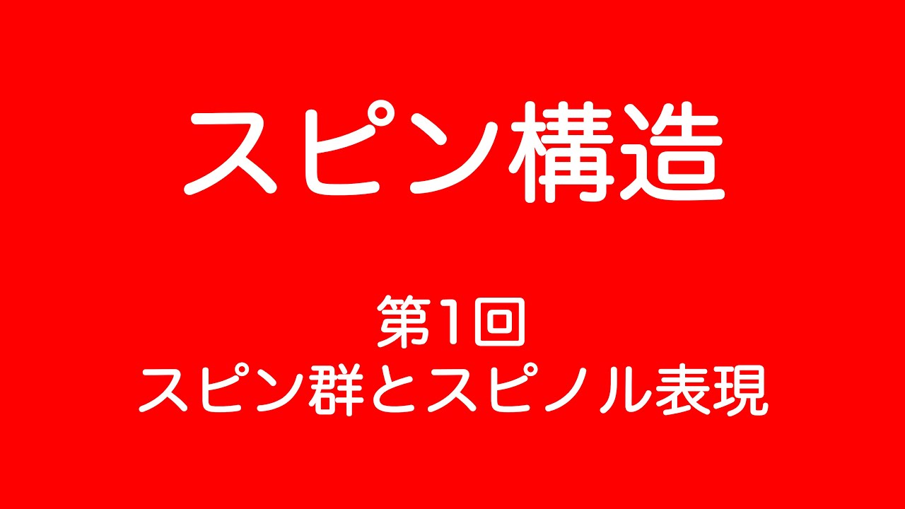 スピン構造_1(スピン群とスピノル表現)