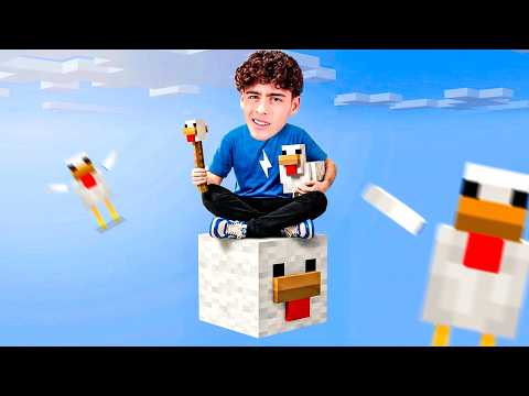 SOBREVIVI EM APENAS UM BLOCO DE GALINHA NO MINECRAFT