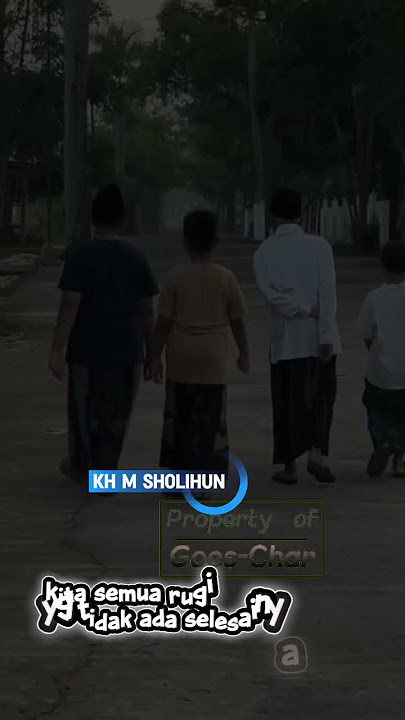 Didik putra putri kita dengan ngaji pesan Alm KH M Sholihun