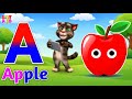 Phonics Song 2 with TWO Words in 3D - A For Apple🍎🍏- ABC Alphabet Songs with Sounds for Children's