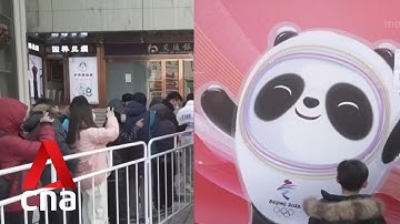 Winter Olympics: Shoppers in China brave freezing cold, queues for Bing Dwen Dwen panda mascot
