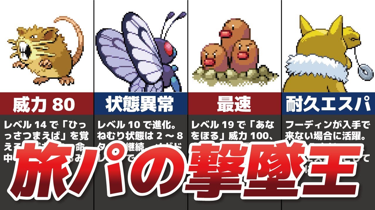 初代 ポケモン 旅 パ おすすめ