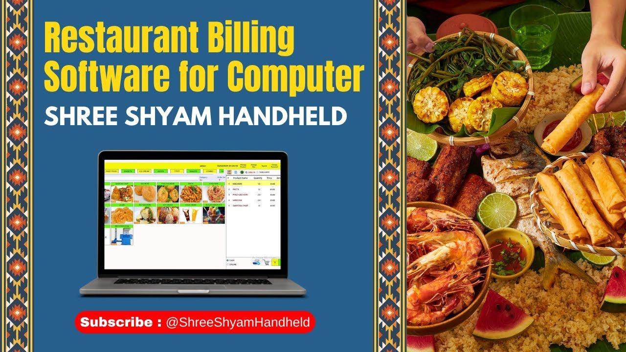 Restaurant Billing Software for Computer | SHREE SHYAM HANDHELD - YouTube