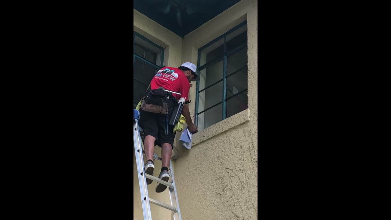 Cleaning French pane windows in Denver