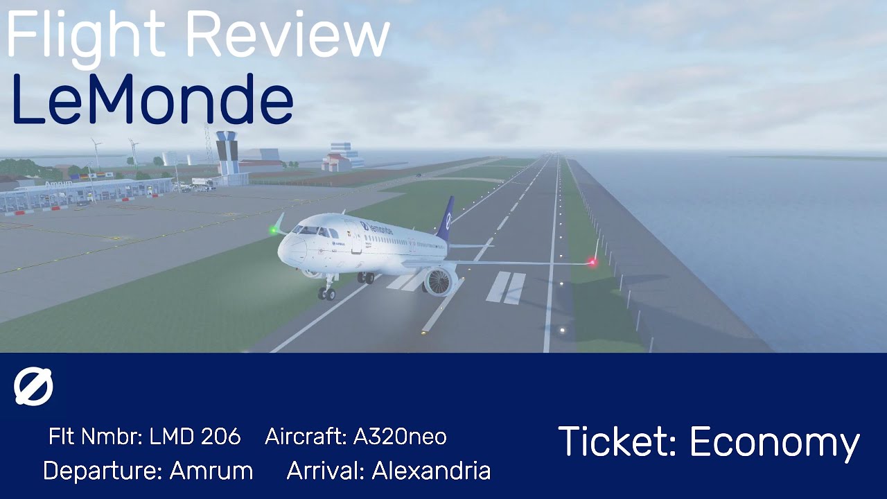 LeMonde A320neo Economy Class Flight Review Roblox YouTube 