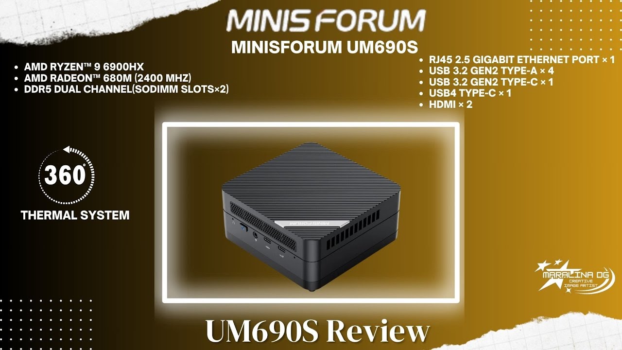 LIVE - Minisforum UM690S Mini PC Review - AMD Ryzen 9 6900HX and AMD Radeon  680M Graphics 