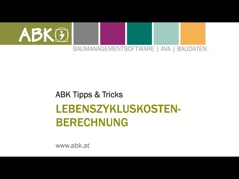 Tipps&Tricks: ABK-LEKOS - Lebenszykluskostenberechnung von Bauprojekten