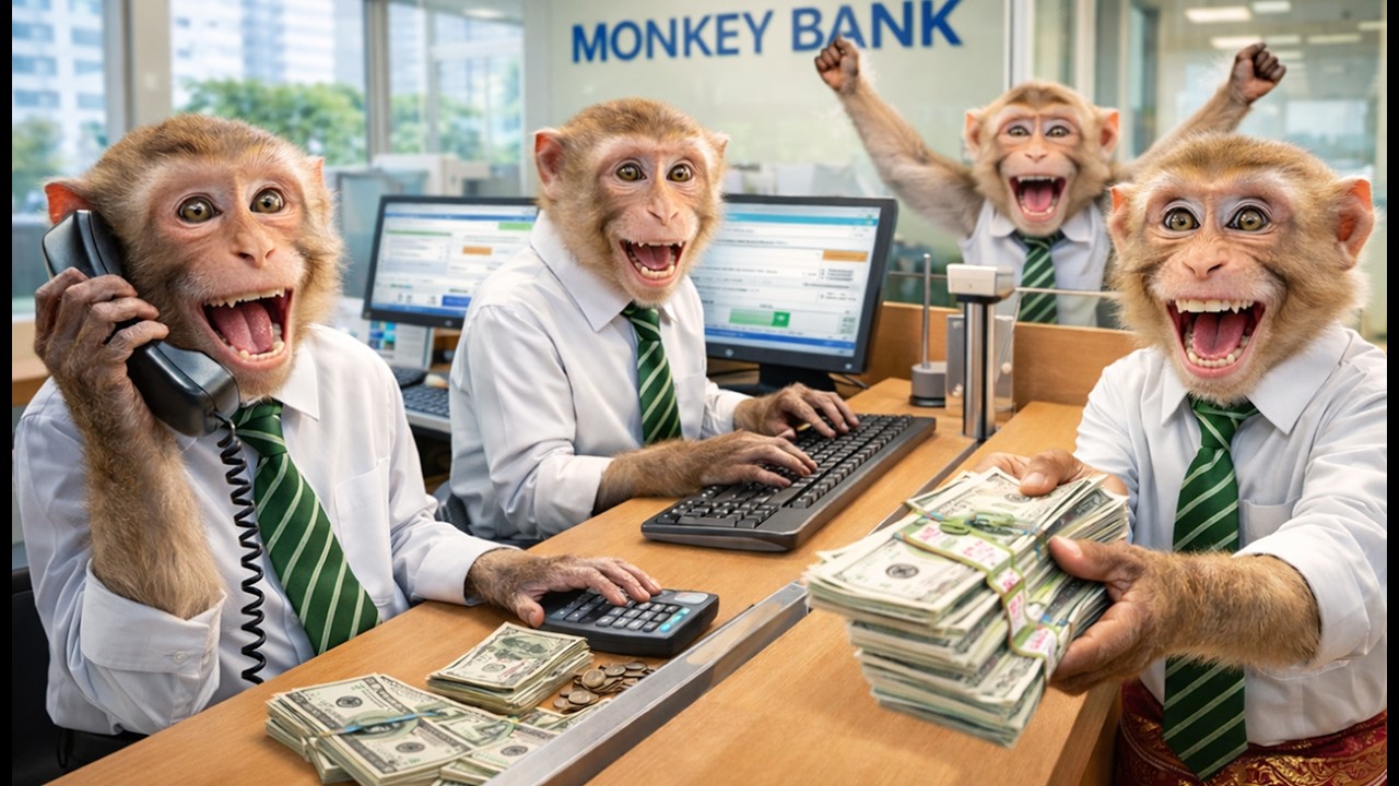 जंगल में बंदर ने खोला अपना बैंक 😱🏦 | Monkey Opened a Bank
