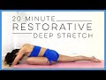 20 Minute Restorative Yoga ( BEST Yoga for Relaxation )