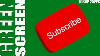 Green Screen - 3D Spin Play / Subscribe Button Version 2