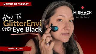 Makeup Tip Tuesday - How to Apply GlitterEnvi™ Over Eye Black for a Bold, Sweatproof Game Day Look