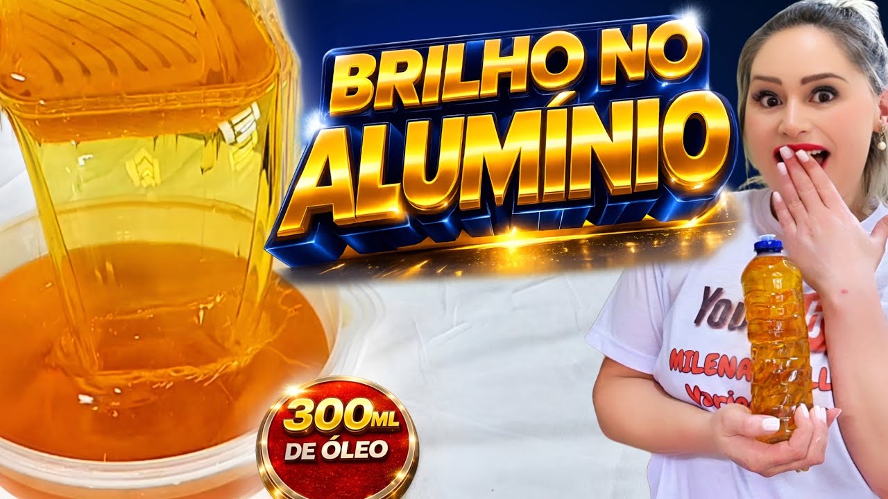 😱 COM 300ml DE ÓLEO FIZ UM BRILHA ALUMÍNIO PODEROSO QUE ARRANCA GORDURA!