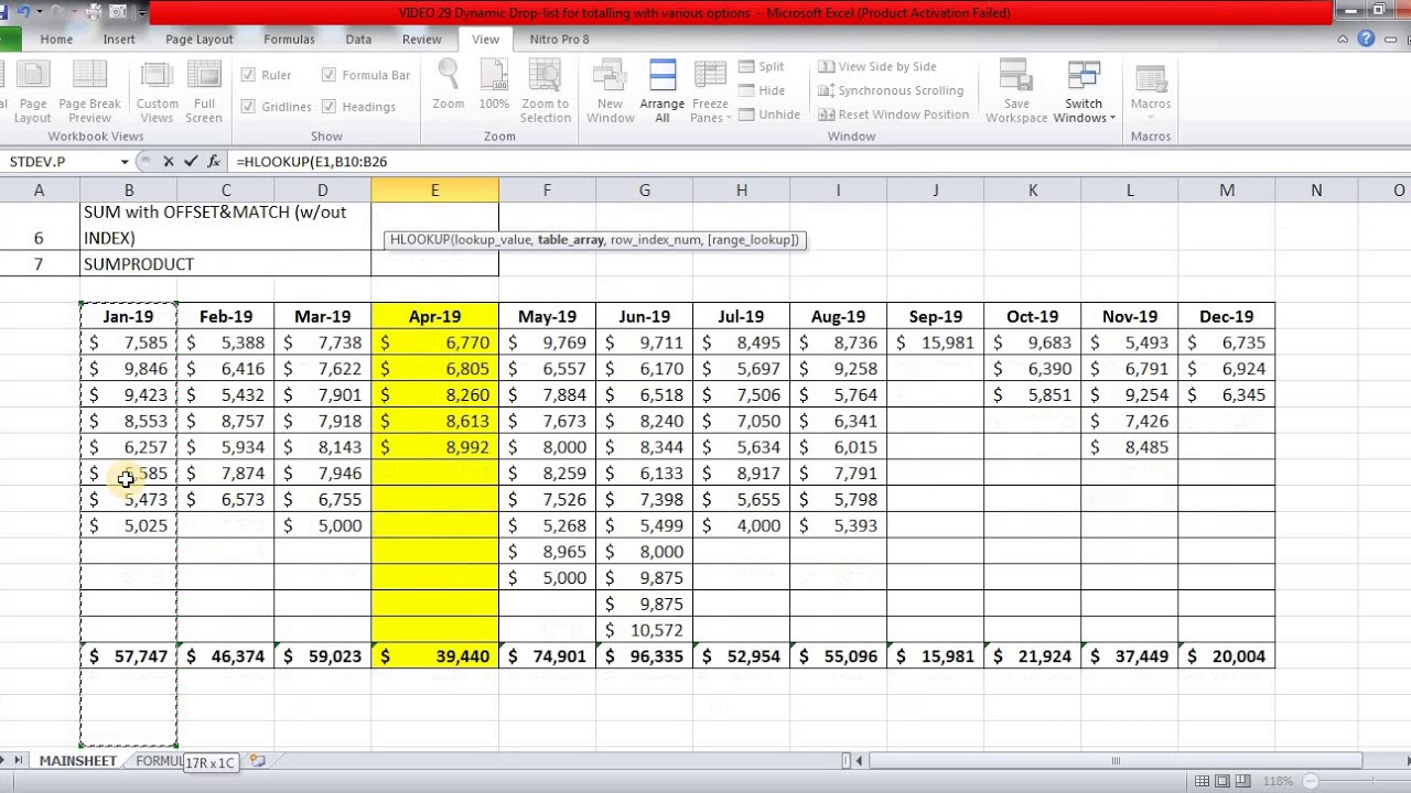 Video 29 Dynamic drop list using 7 different formulas Sachin Vartak Excel