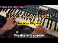 ITSY BITSY SPIDER - Nursery Rhymes │ Piano tutorial for Beginners