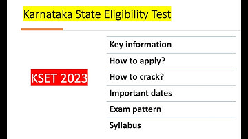 KSET 2023 (Detailed information: How to apply and How to crack) #kset