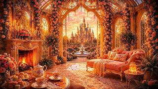 Rose Conservatory at Sunset ✨ Fairytale Castle Ambience for Reading & Relaxing screenshot 3