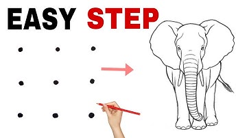 How to draw Elephant Drawing // Easy Elephant Drawing