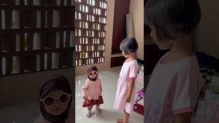 Velica's little sister is so cute wearing glasses😂🥰 #shortvideo #shortsviral #shorts #trending #f...