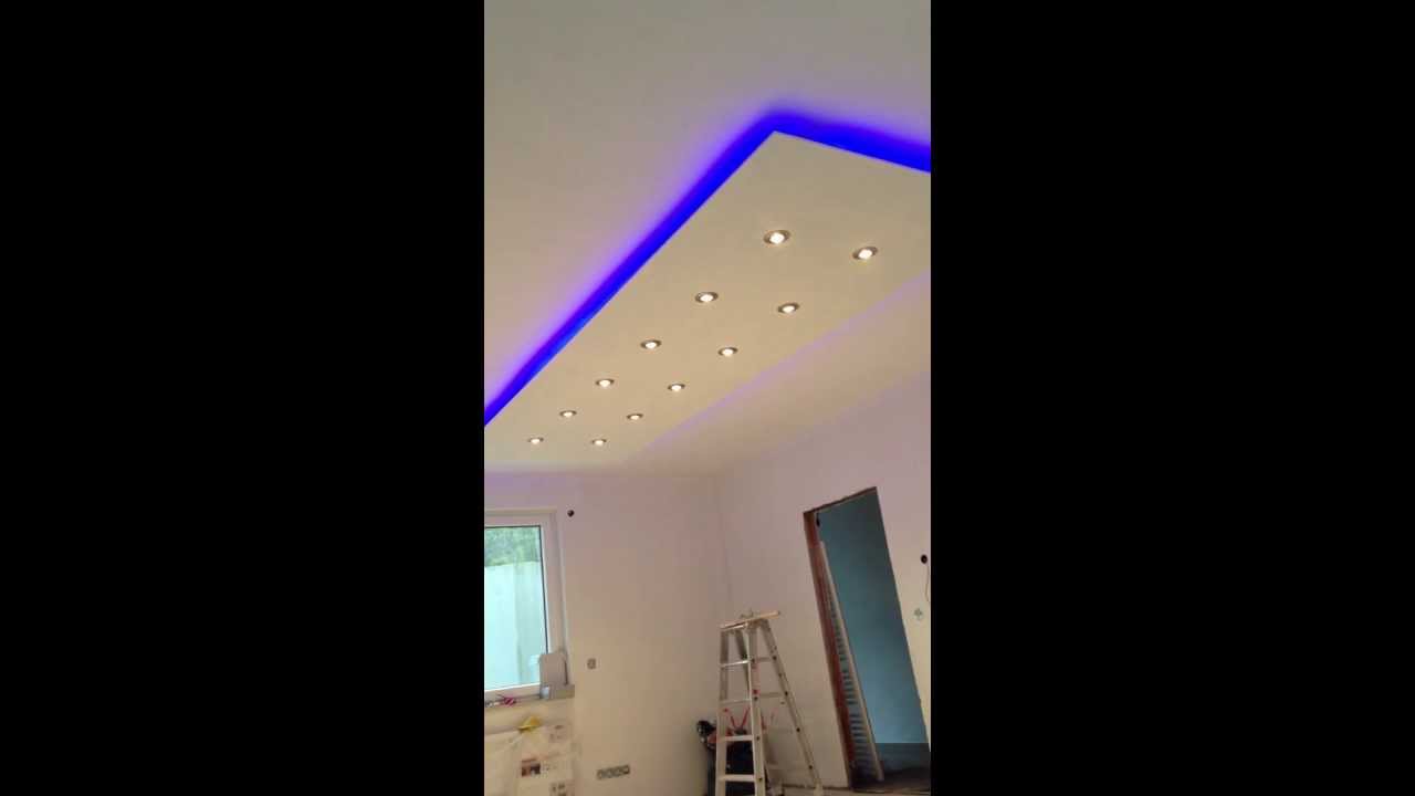 Abgehängte decke indirkte beleuchtung /led / halogen spots youtube