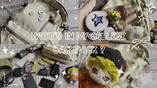 What's In My College Backpack [Converse Straight Edge] 🎒 \ Tour, Decorate, and what's inside ₊☁️ \ .