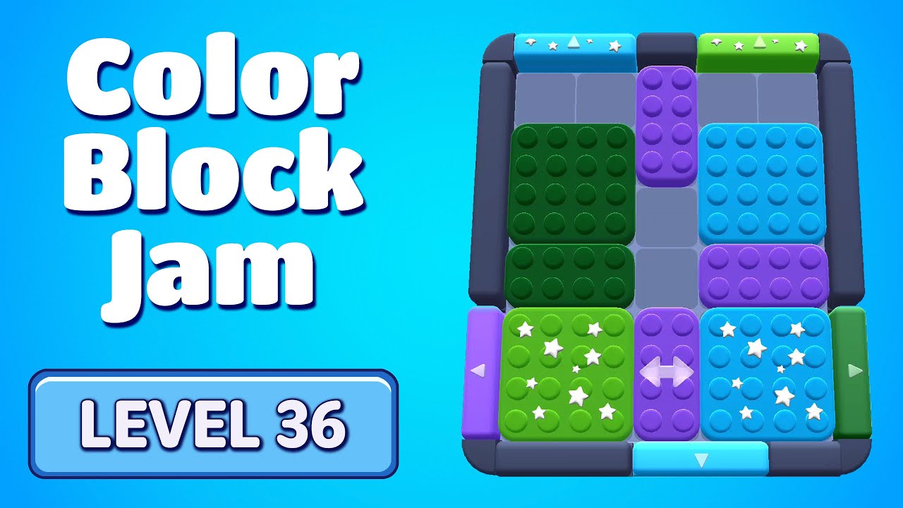 Color Block Jam Level 36 | Every Puzzle Solved! 🎯 - YouTube