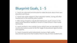 Webinar: Blueprint for Change  Education Success for Youth in the Juvenile Justice System