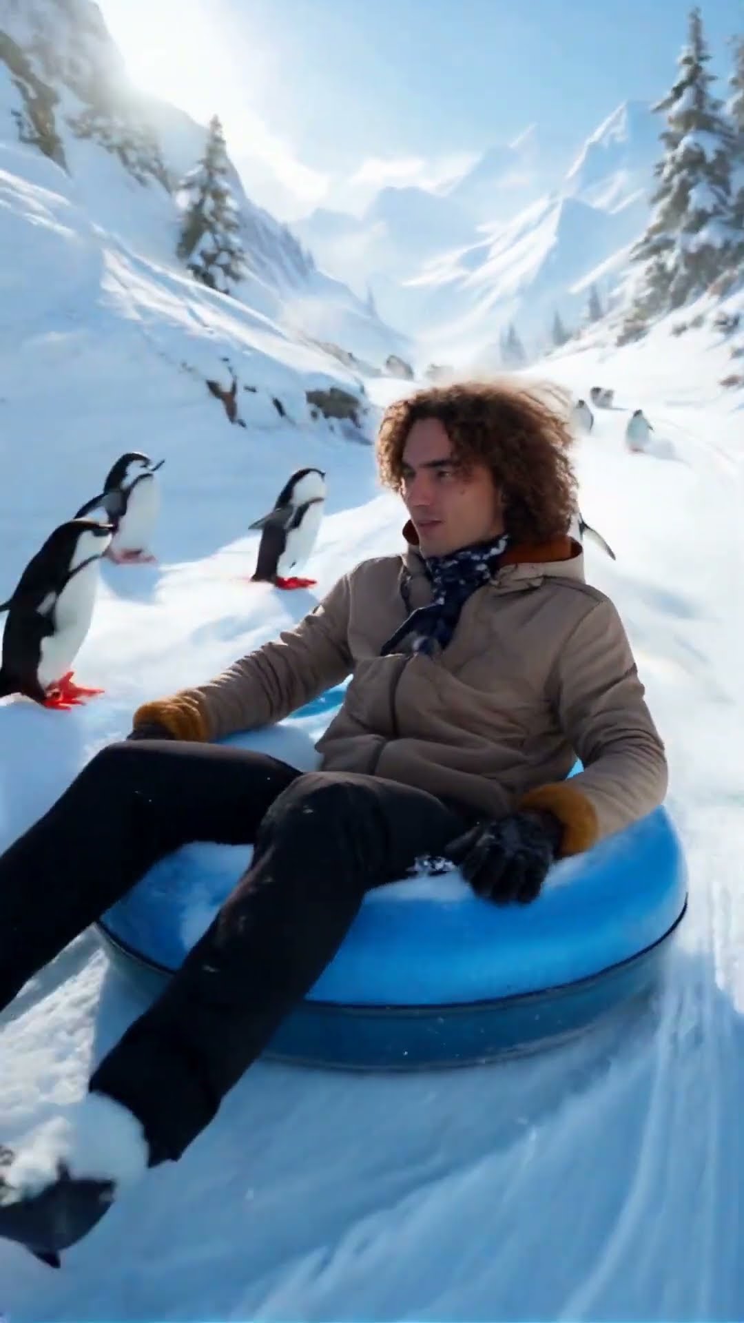 Snow Tubing with PENGUINS Again!