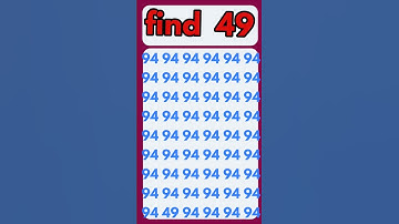 Find the odd number 49 #shorts #youtubeshorts #oddoneout