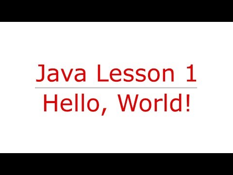 Lesson 1 - Hello, World!